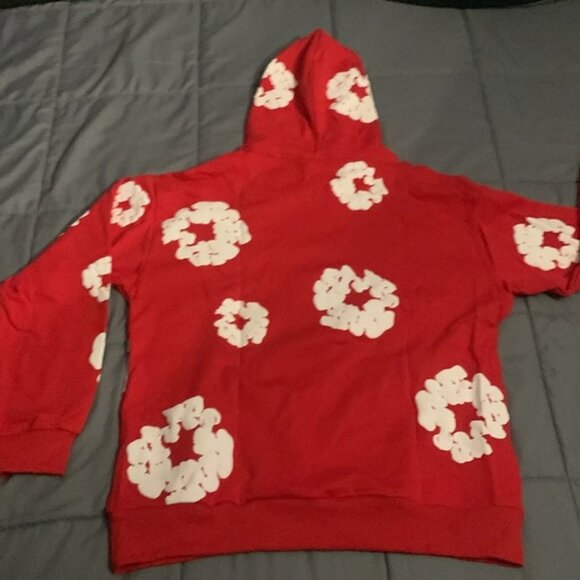 Denim Tears ‘The Cotton Wreath’ Red Pullover Hoodie Men’s Large - Picture 3 of 3
